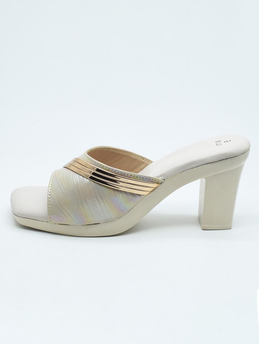 women solid slip on block heel sandal - 22029522 -  Standard Image - 1