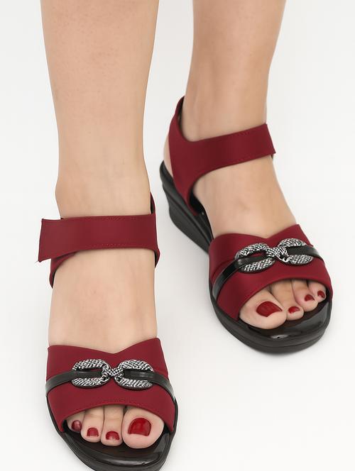 women solid back strap wedges - 22029529 -  Standard Image - 0
