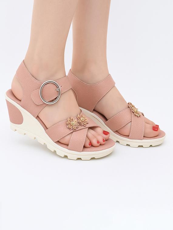 women solid back strap wedges - 22029537 - Zoom Image - 0