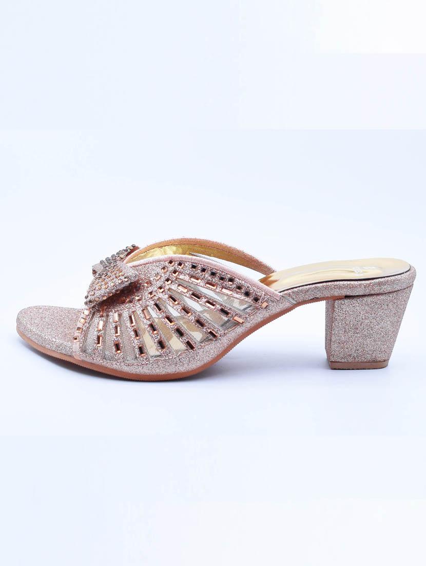 women embellished slip on block heel sandal - 22029544 -  Standard Image - 1