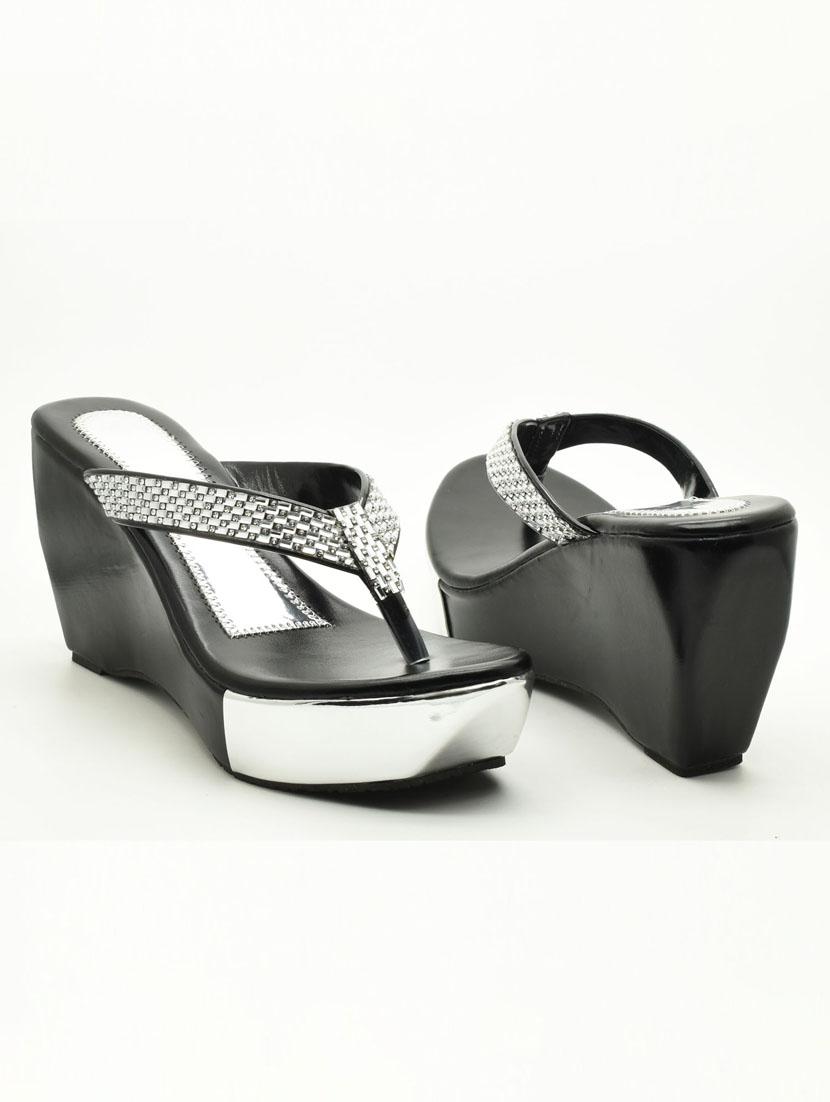 women embellished slip on wedges - 22029545 - Standard Image - 1
