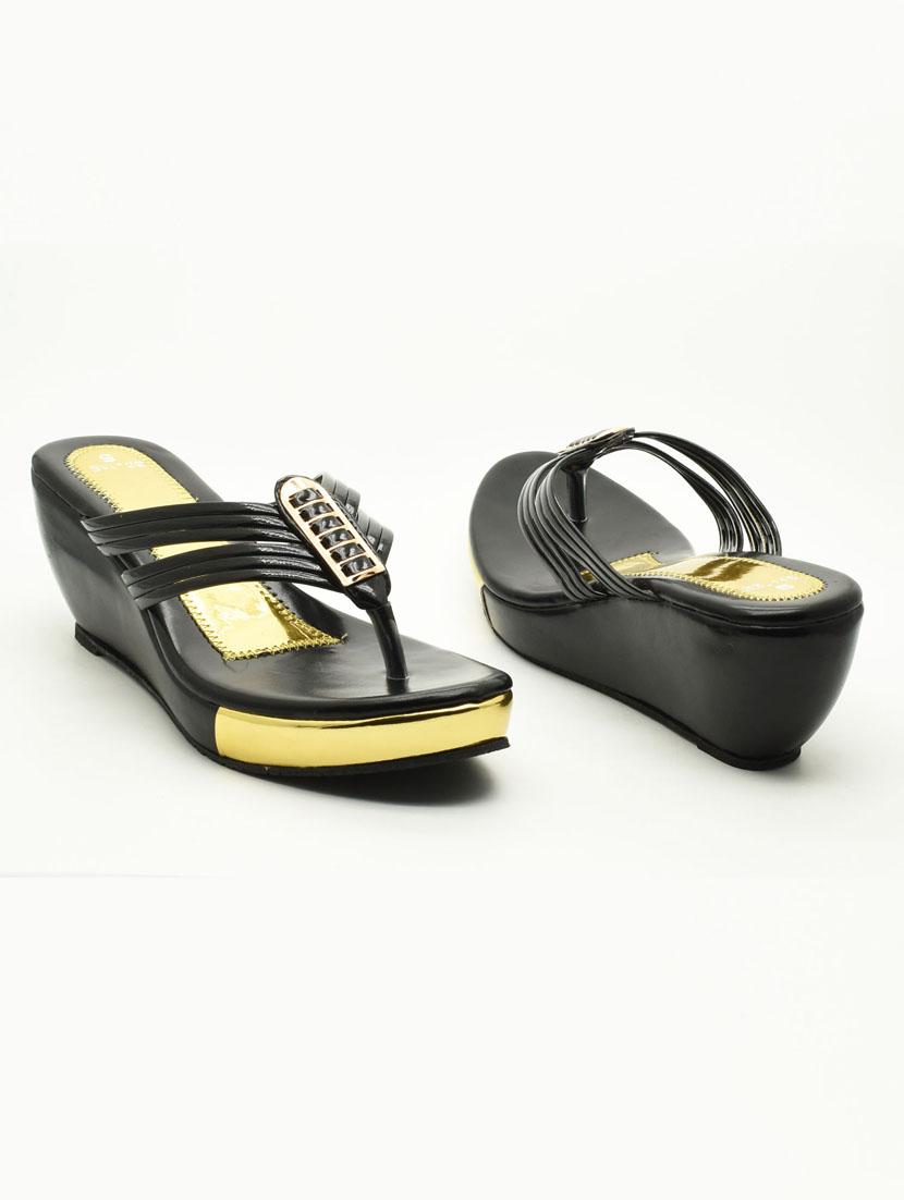 women solid slip on wedges - 22029546 -  Standard Image - 1