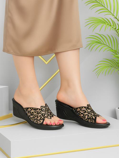 women embellished slip on wedges - 22029554 - Standard Image - 0