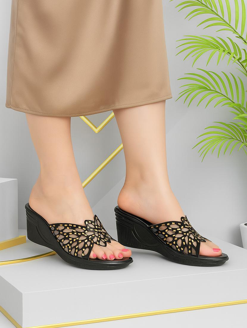 women embellished slip on wedges - 22029554 - Zoom Image - 0