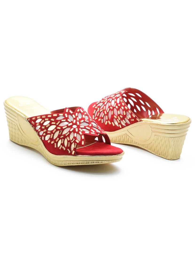 women embellished slip on wedges - 22029555 -  Standard Image - 1
