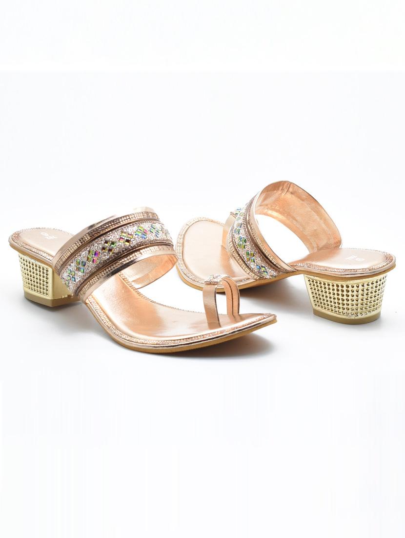 women embellished one toe block heel sandal - 22029561 - Standard Image - 1