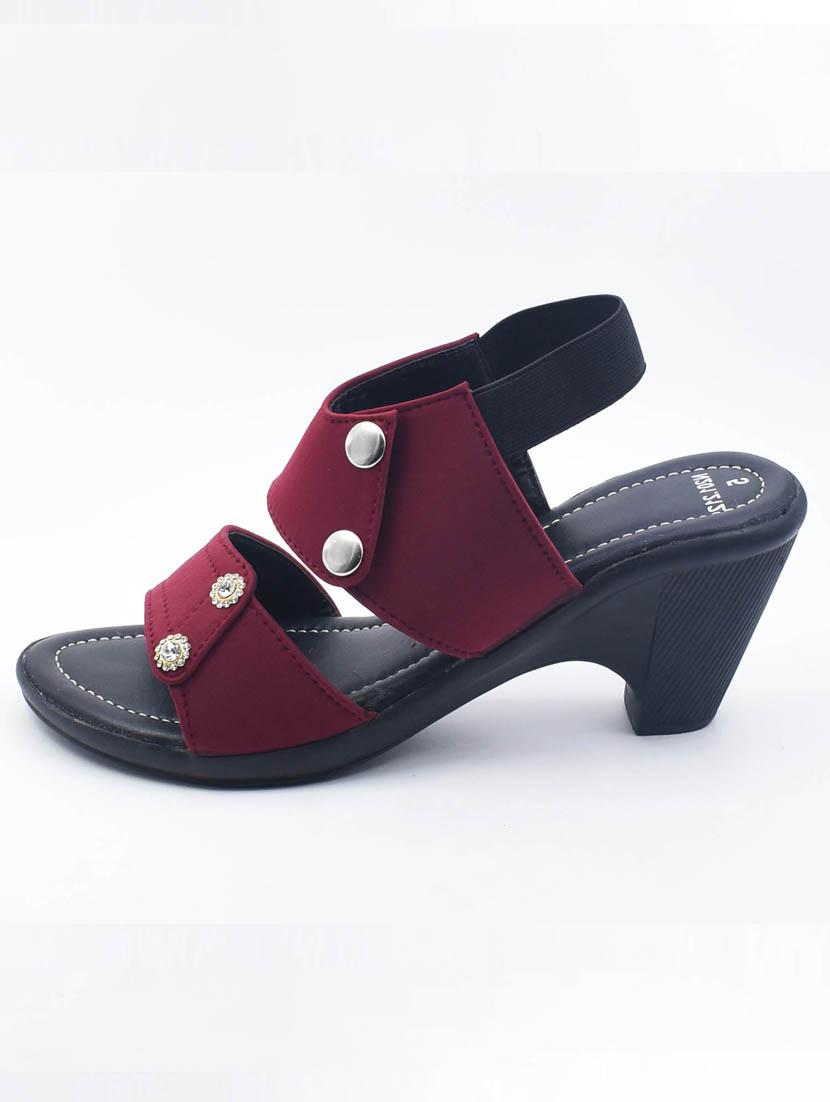 women solid back strap sandal - 22029562 -  Standard Image - 1