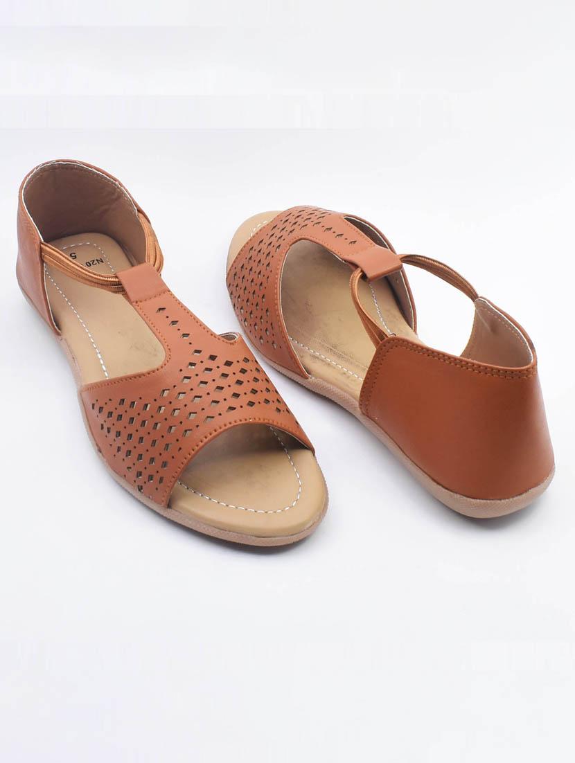 women solid back strap sandal - 22029569 -  Standard Image - 1