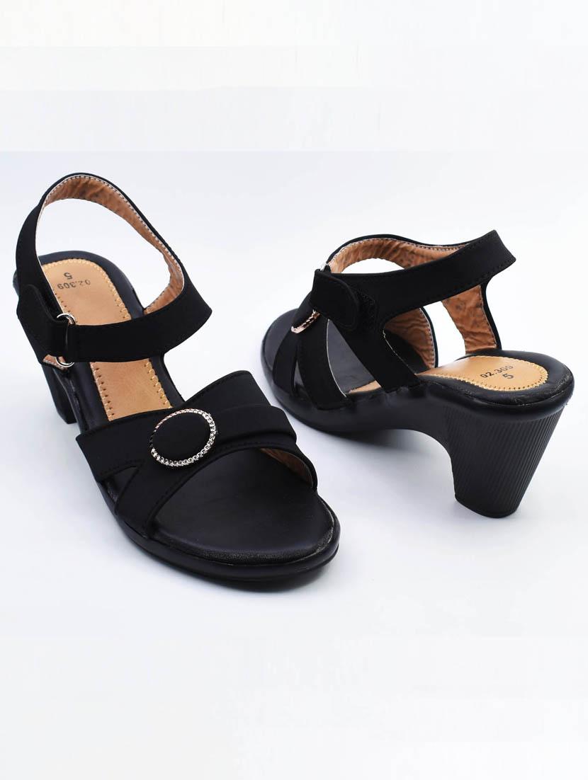 women solid back strap sandal - 22029581 -  Standard Image - 1