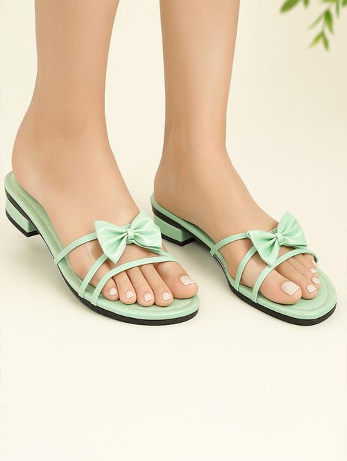 women solid slip on block heel sandal - 22029594 -  Standard Image - 0