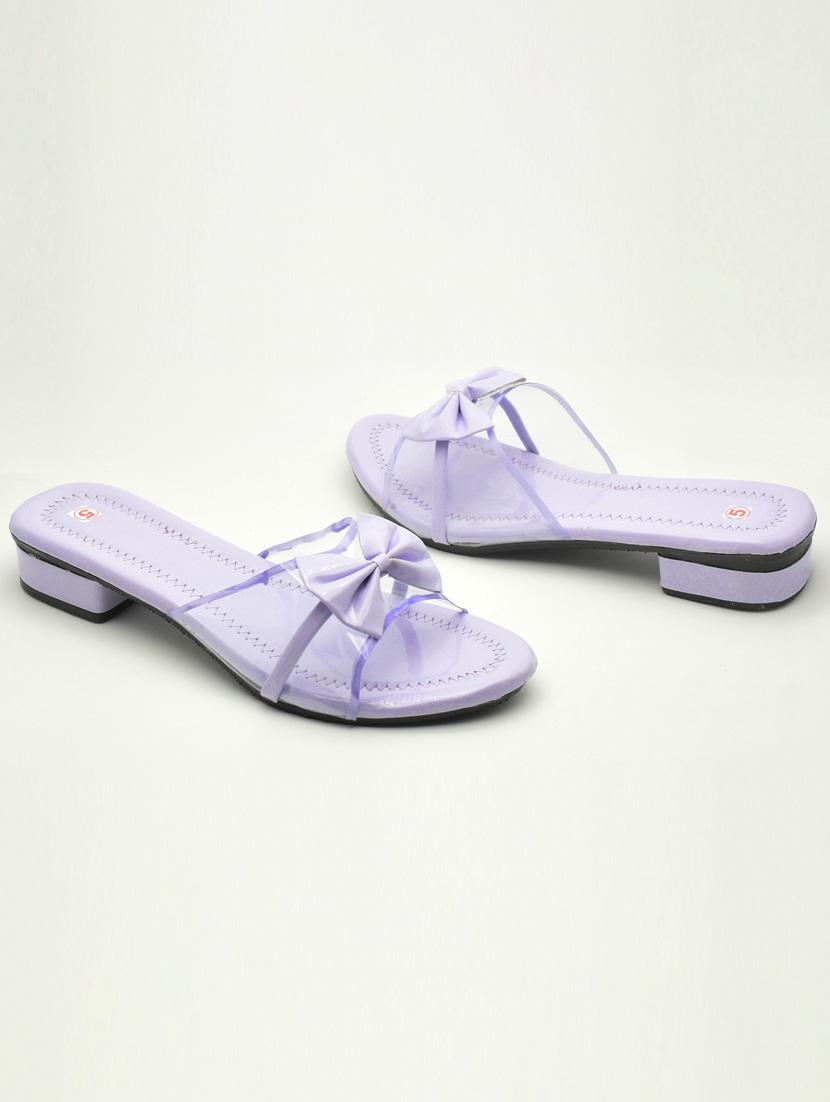 women solid slip on block heel sandal - 22029596 -  Standard Image - 1