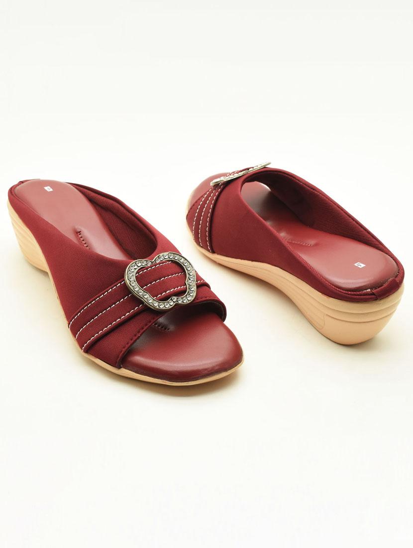 women solid slip on wedges - 22029618 -  Standard Image - 1