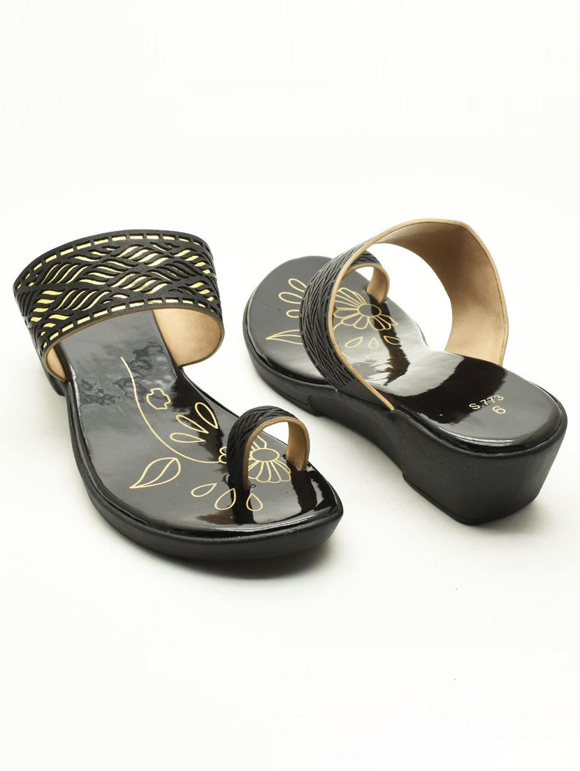 women solid slip on one toe wedges - 22029623 -  Standard Image - 1