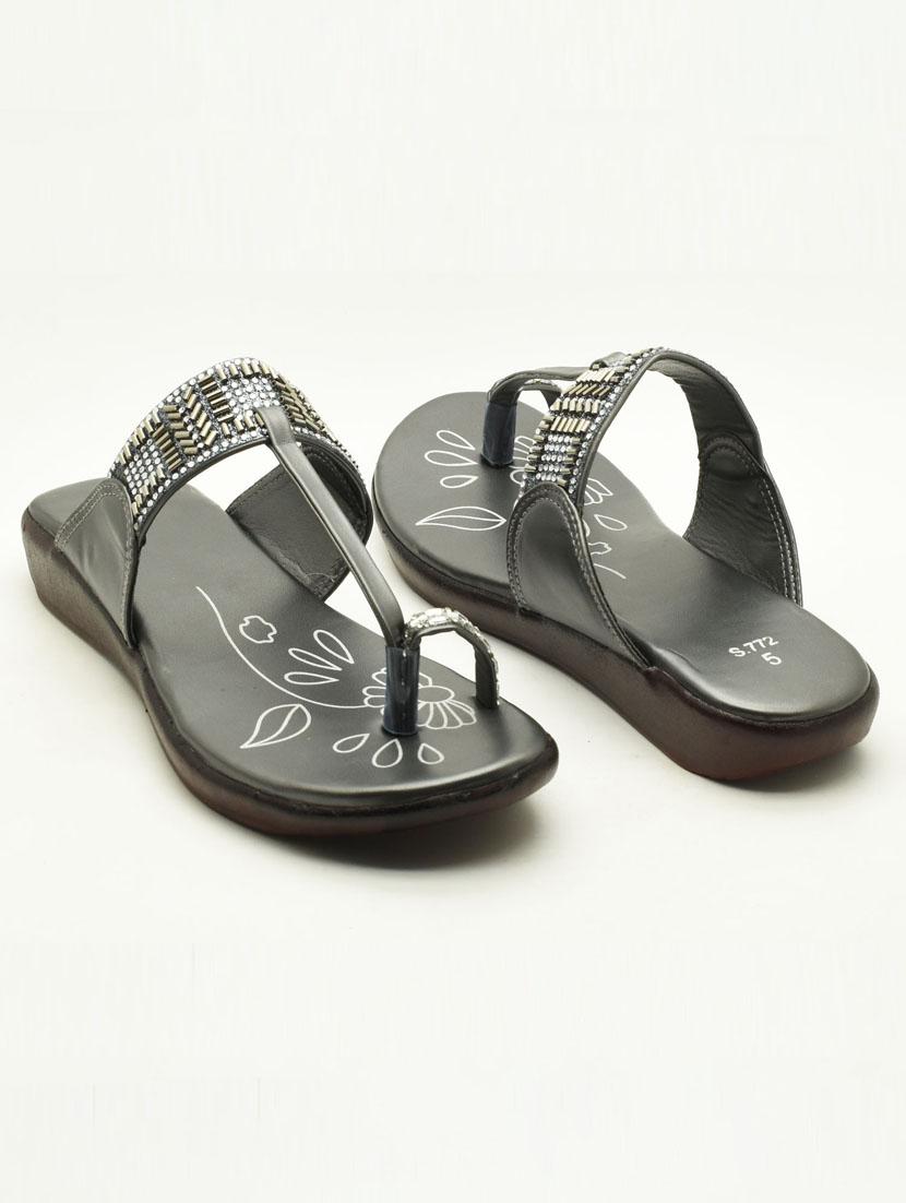 women embellished slip on one toe wedges - 22029624 - Standard Image - 1