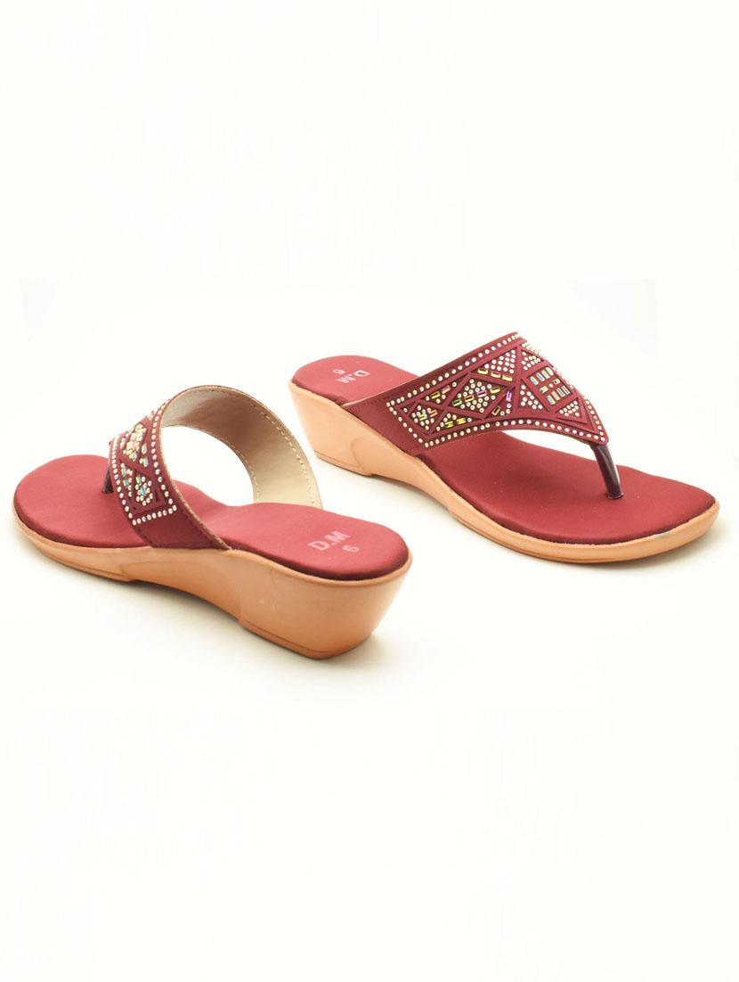 women embellished slip on wedges - 22029625 -  Standard Image - 1