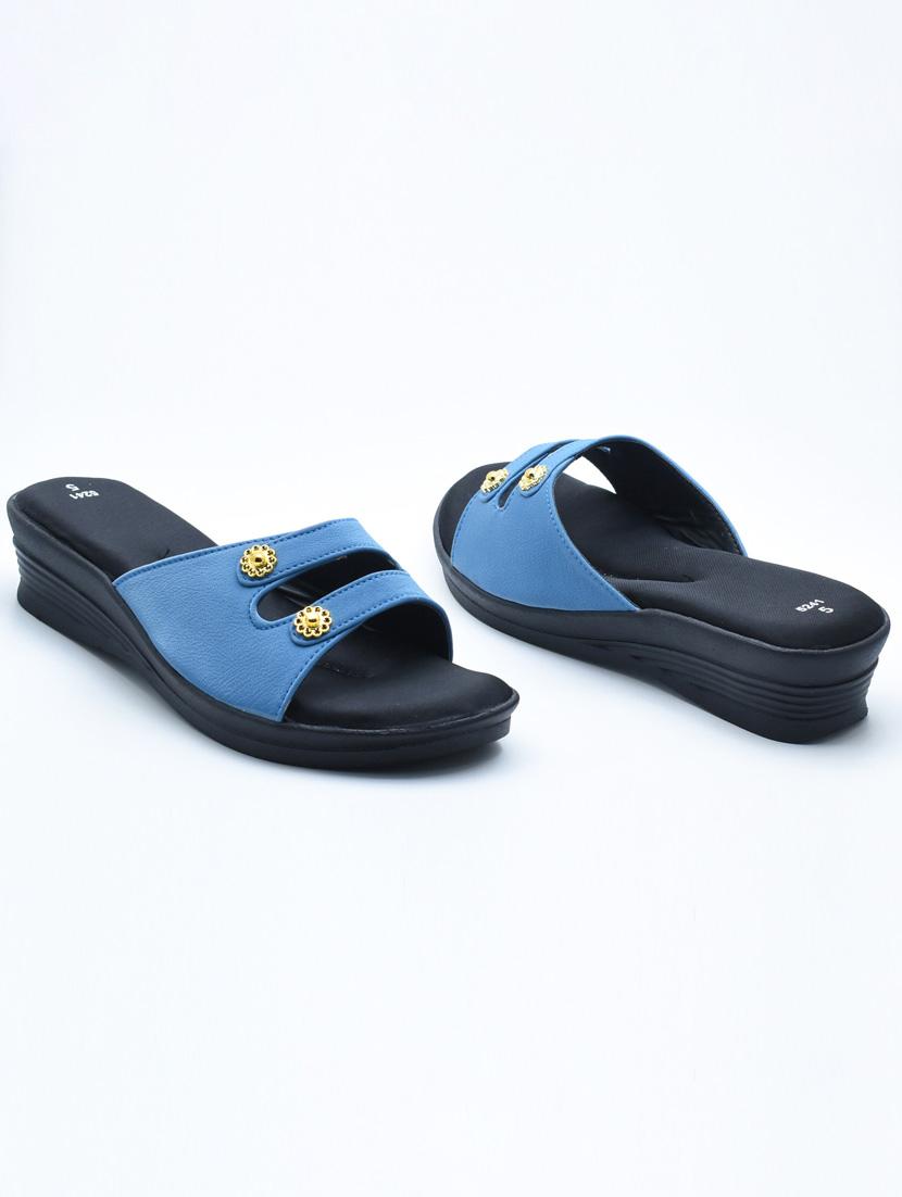 women solid slip on wedges - 22029633 -  Standard Image - 1