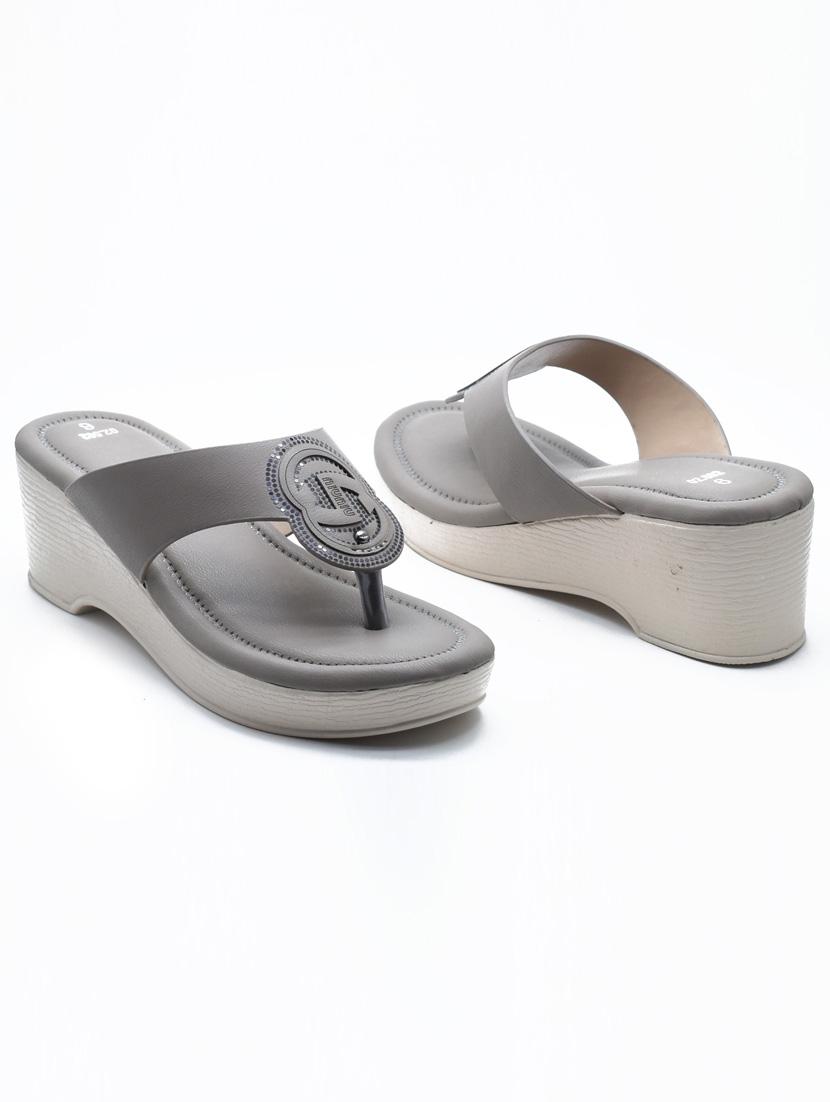 women solid slip on wedges - 22029641 -  Standard Image - 1