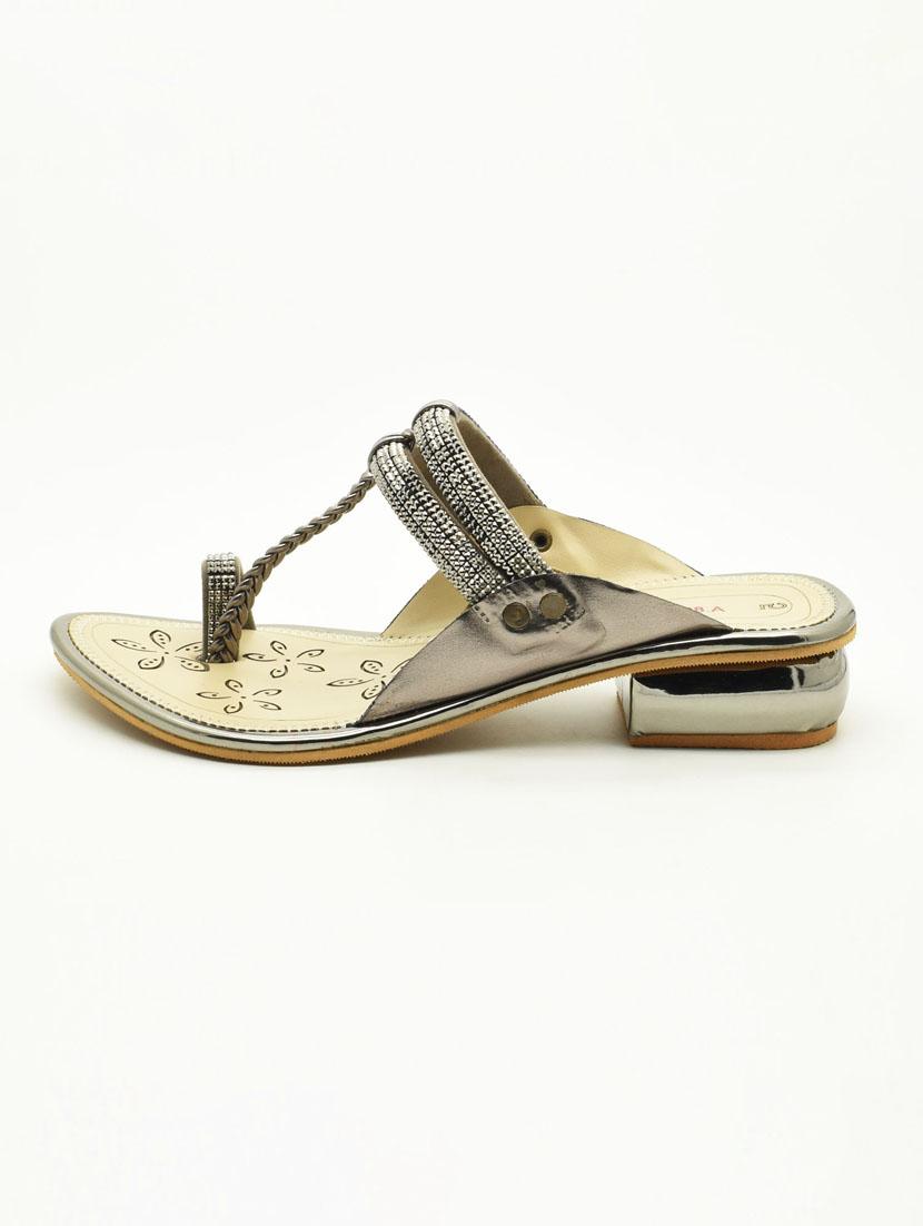 women emebllished slip on block heel sandal - 22029651 -  Standard Image - 1