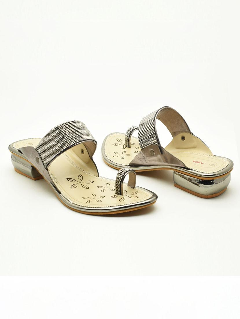 women embellished one toe block heel sandal - 22029652 -  Standard Image - 1