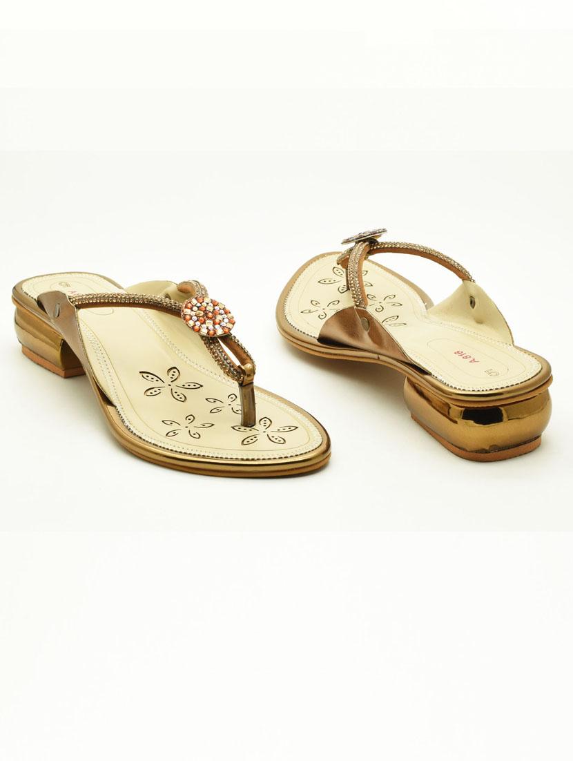 women embellished slip on block heel sandal - 22029653 -  Standard Image - 1