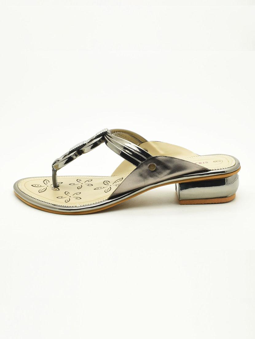women solid slip on block heel sandal - 22029655 -  Standard Image - 1