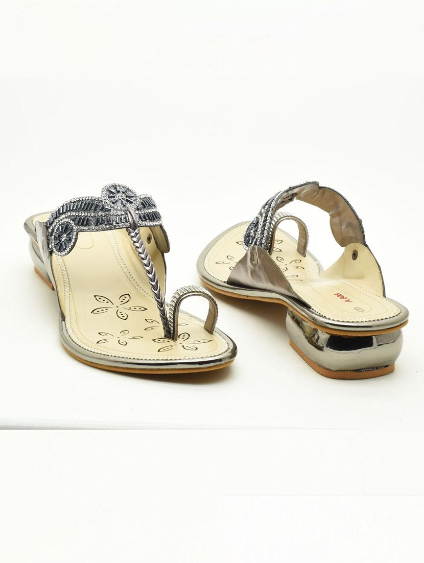 women embellished one toe block heel sandal - 22029656 - Standard Image - 1