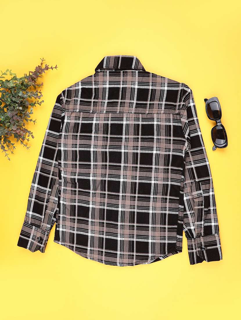 boys checkered long sleeve casual shirt - 22029680 -  Standard Image - 1