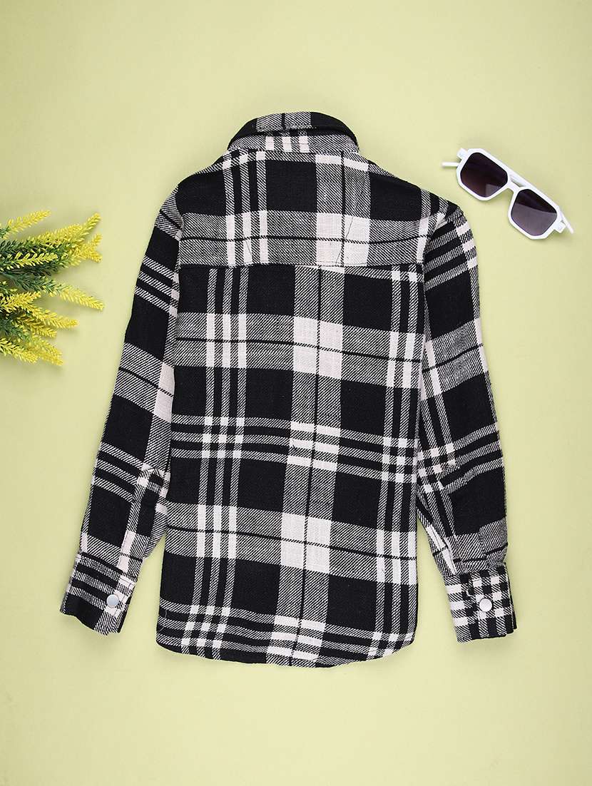 boys checkered long sleeve casual shirt - 22029730 -  Standard Image - 1