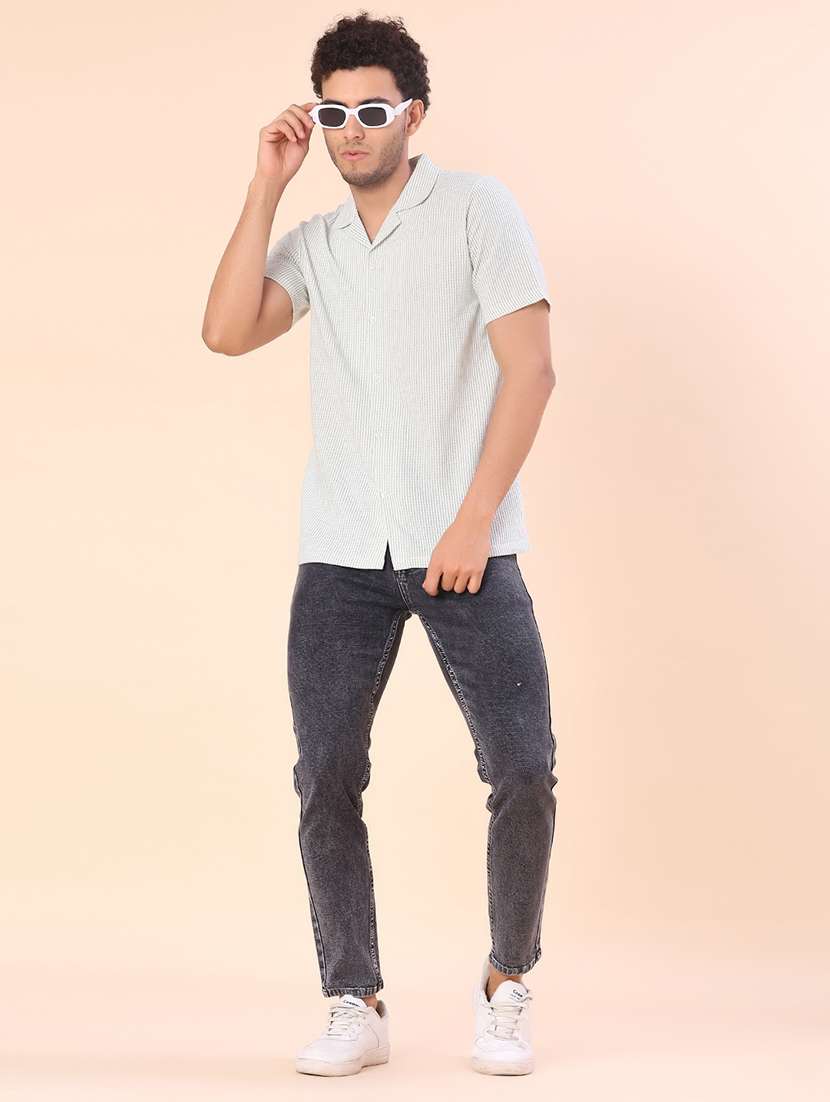 men self design short sleeve regular fit casual shirt - 22029790 -  Standard Image - 4