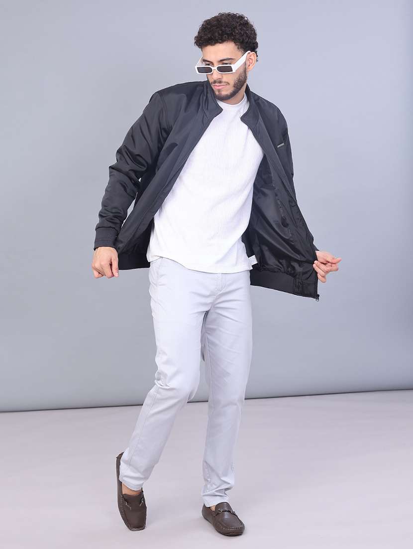 men solid long sleeve regular fit casual jacket - 22029920 -  Standard Image - 4