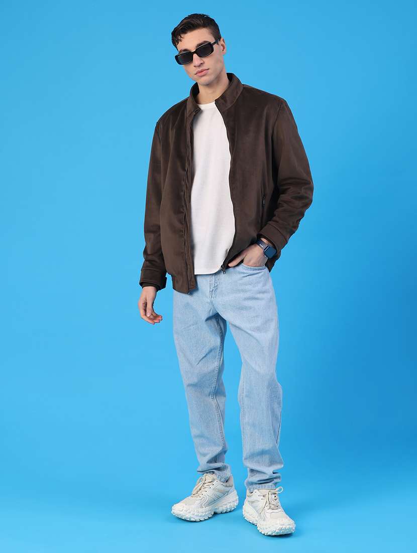 brown cotton blend casual jacket - 22029921 -  Standard Image - 4