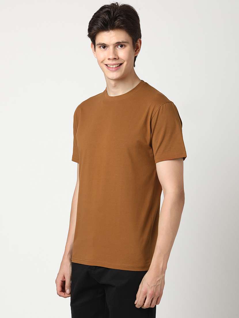 men solid short sleeve regular fit t-shirt - 22029966 -  Standard Image - 1