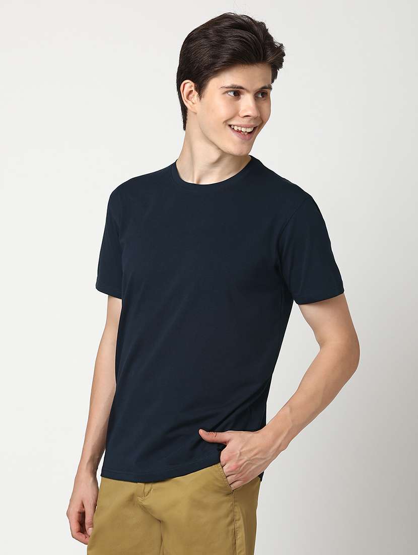 men solid short sleeve regular fit t-shirt - 22029967 -  Standard Image - 1