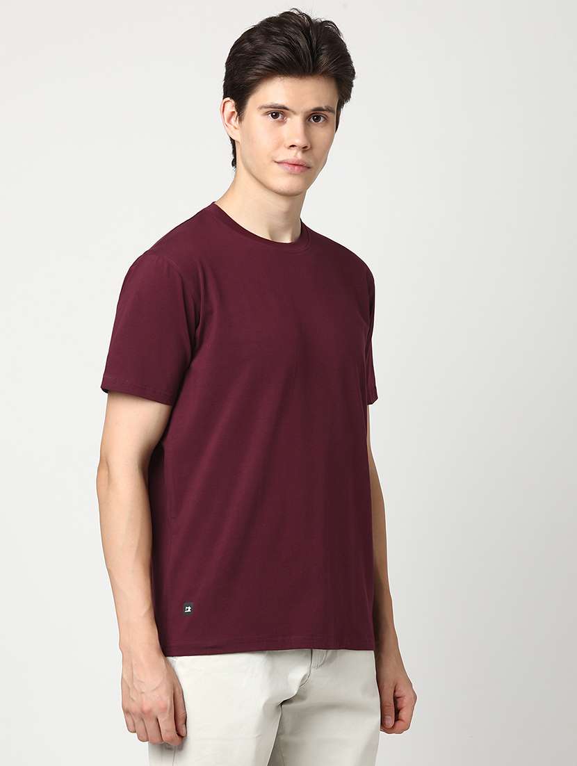 men solid short sleeve regular fit t-shirt - 22029976 -  Standard Image - 1