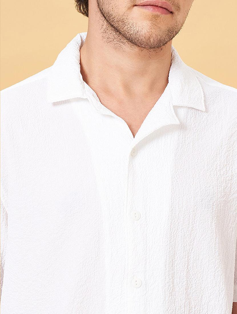 men solid short sleeve regular fit casual shirt - 22029981 - Standard Image - 4
