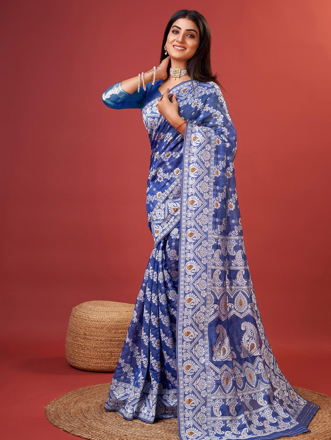 women self design banarasi saree with blouse - 22029983 -  Standard Image - 1