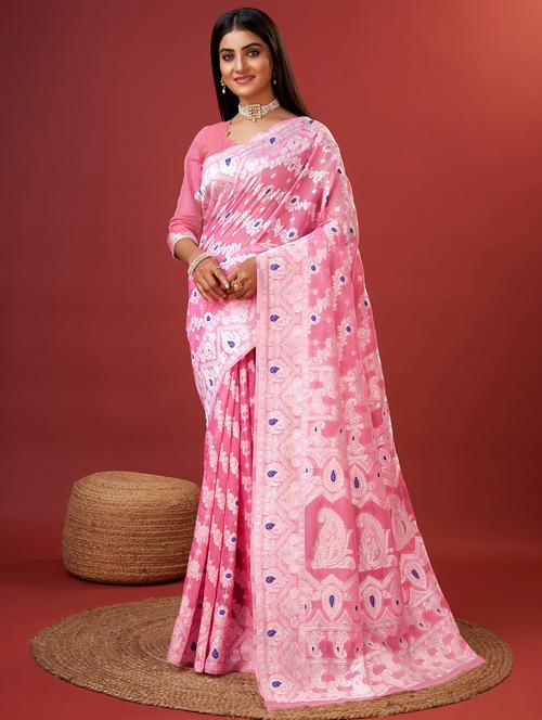 women self design banarasi saree with blouse - 22029987 - Standard Image - 0