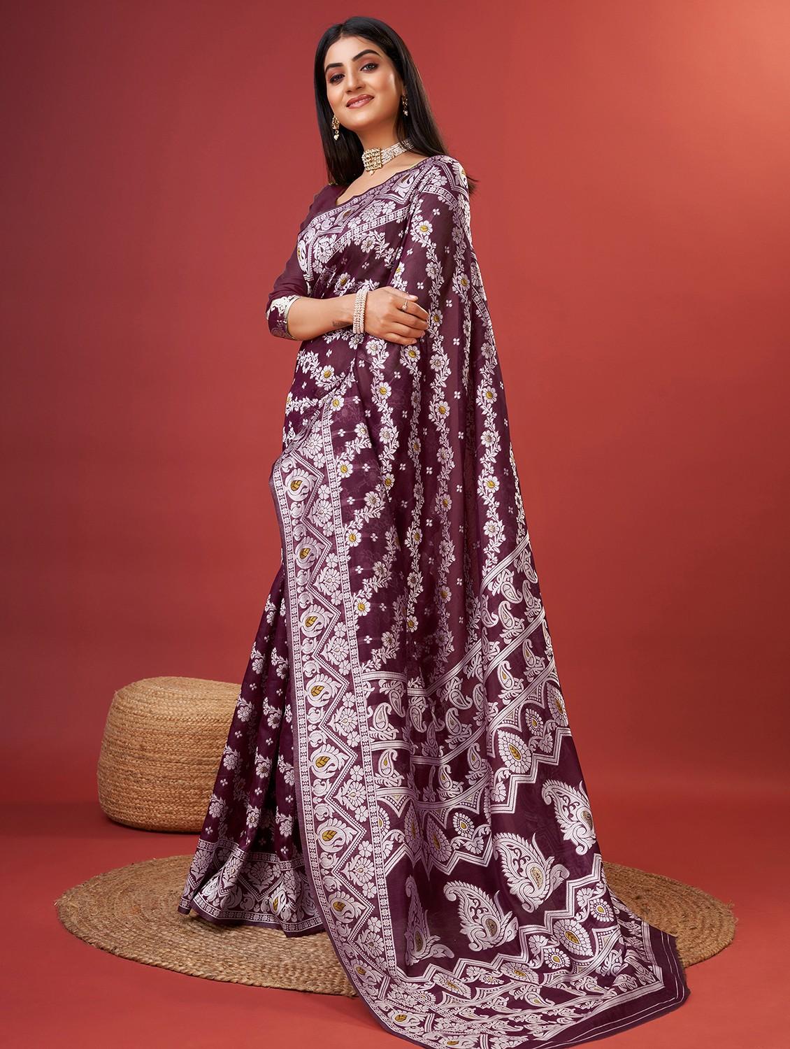 women self design banarasi saree with blouse - 22029988 - Standard Image - 1