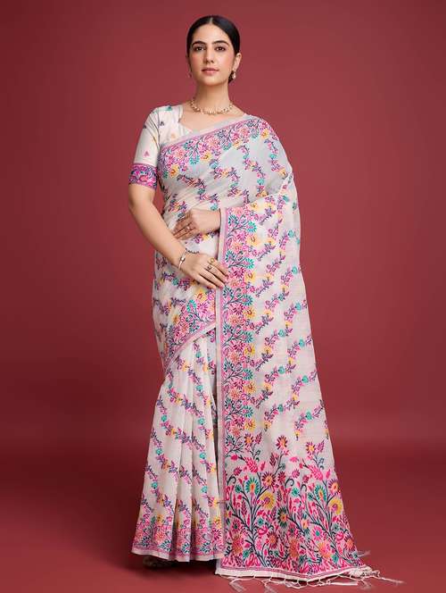 women self design bordered saree with blouse - 22030002 - Standard Image - 0