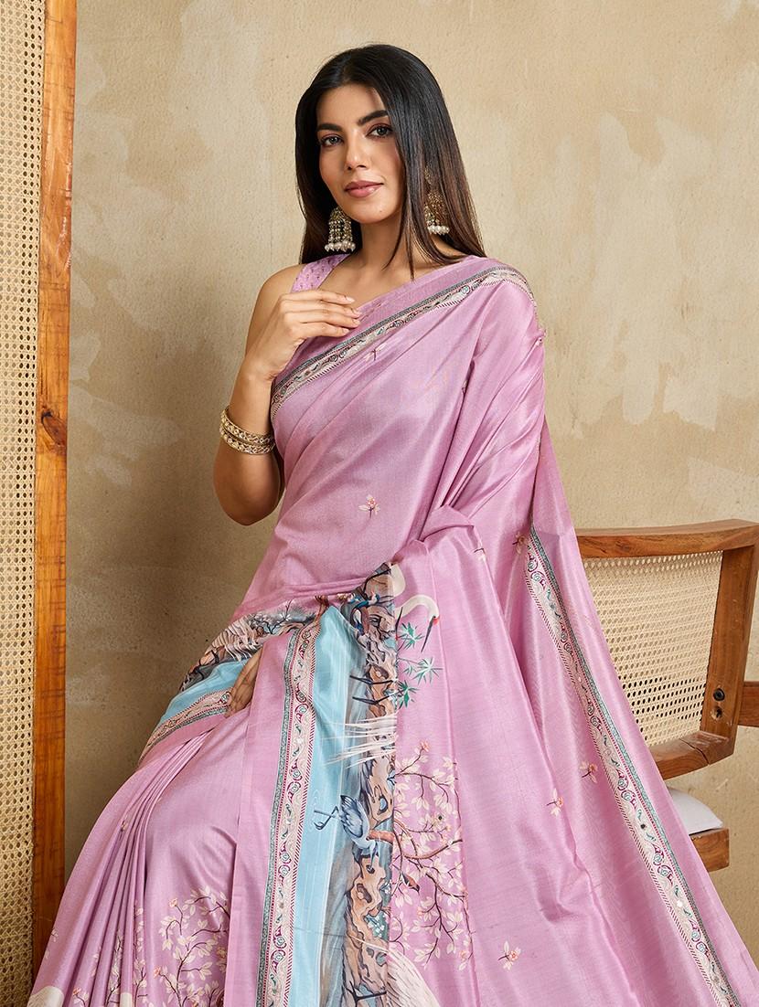 women printed casual wear saree with blouse - 22030008 - Standard Image - 4