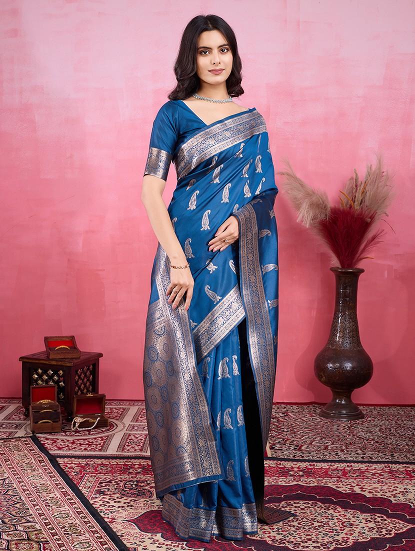 women self design banarasi saree with blouse - 22030015 - Standard Image - 1