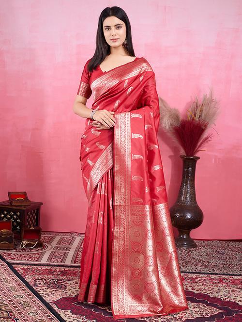 women self design banarasi saree with blouse - 22030018 -  Standard Image - 0