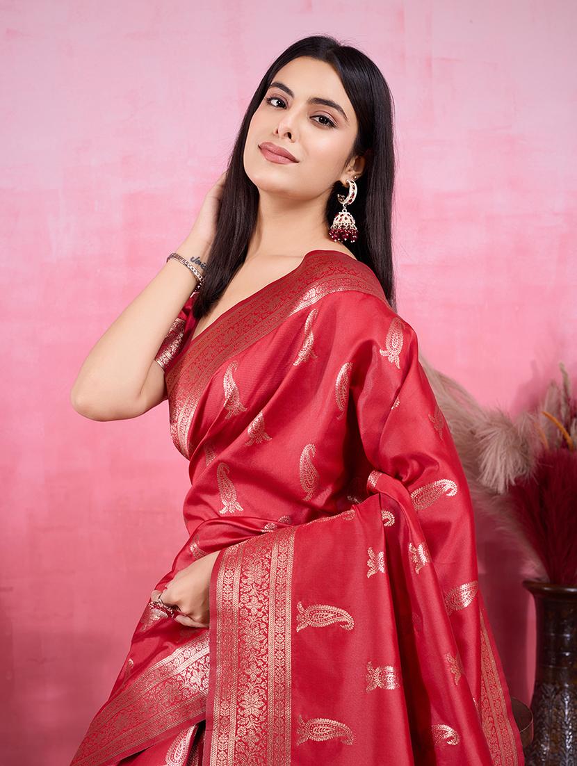 women self design banarasi saree with blouse - 22030018 - Standard Image - 4