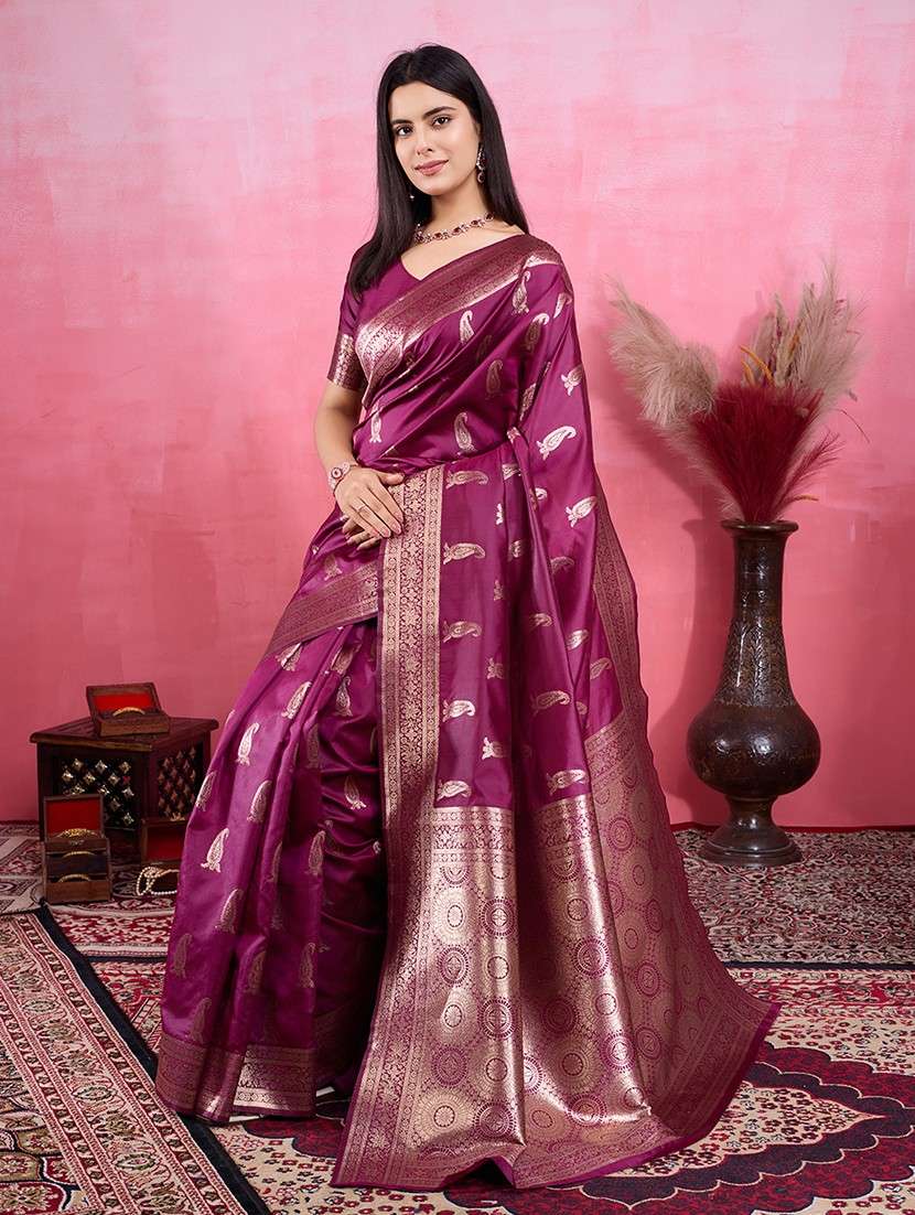 women self design banarasi saree with blouse - 22030019 -  Standard Image - 1