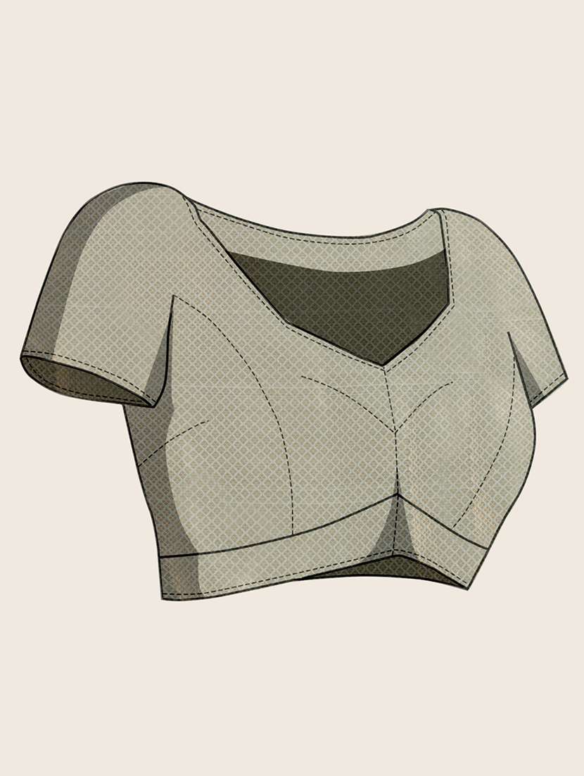 women printed bordered saree with blouse - 22030024 -  Standard Image - 4