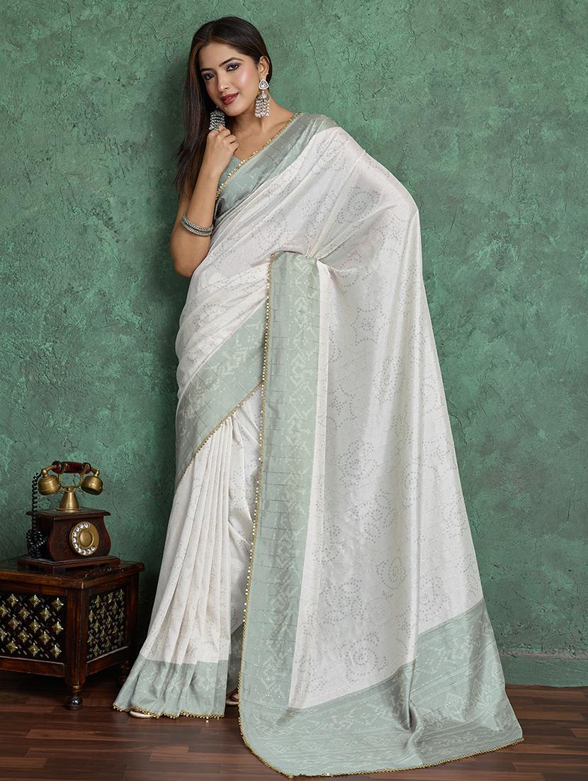 women printed bordered saree with blouse - 22030028 - Standard Image - 1