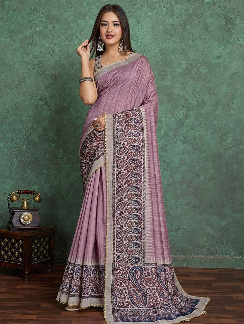 women printed casual wear saree with blouse - 22030032 -  Standard Image - 1