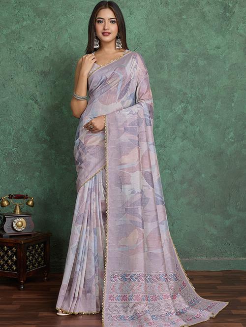 women printed casual wear saree with blouse - 22030033 -  Standard Image - 0
