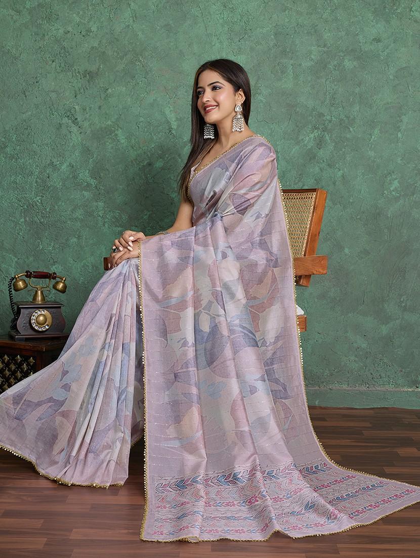 women printed casual wear saree with blouse - 22030033 -  Standard Image - 1