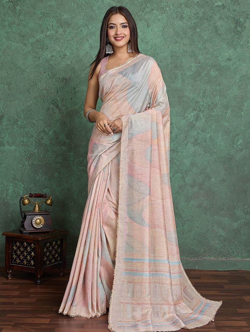 women printed casual wear saree with blouse - 22030034 -  Standard Image - 1